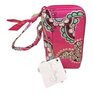 VERA BRADLEY ALL IN ONE WRISTLET CUPCAKE PINK PAISLEY RETIRED